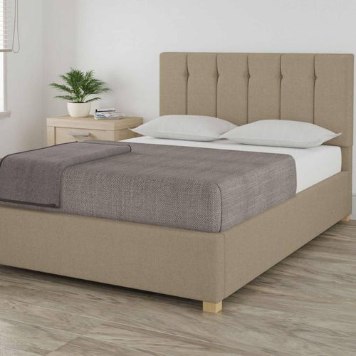 Pimlico Natural Double Eire Linen Ottoman Bed - Aspire Furniture - Modalova