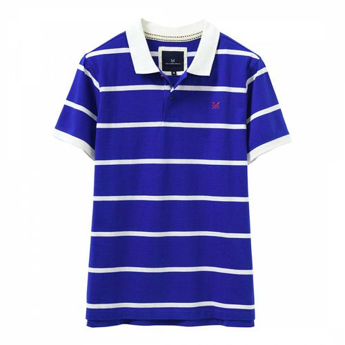 Blue/White Jersey Polo Shirt - Crew Clothing - Modalova