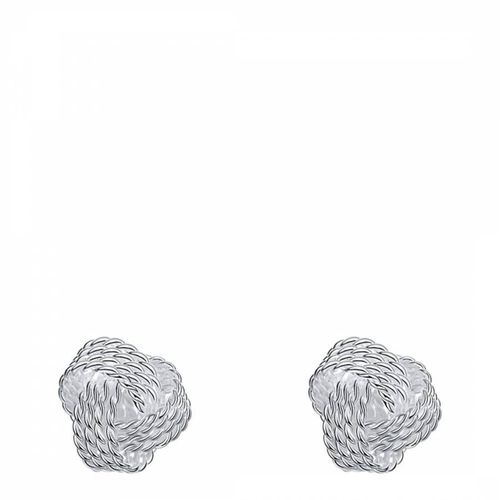 Silver Plated Chain Stud Earrings - Ma Petite Amie - Modalova