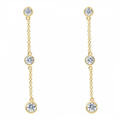 Three Stone Cubic Zirconia Drop Earrings - Liv Oliver - Modalova