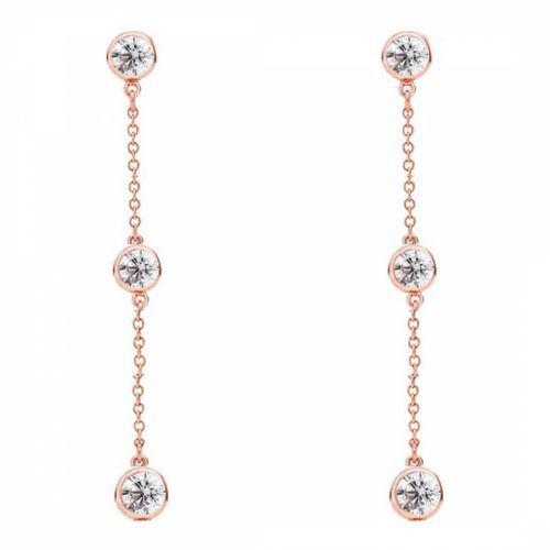 K Rose Double Drop Chain Earrings - Chloe Collection by Liv Oliver - Modalova