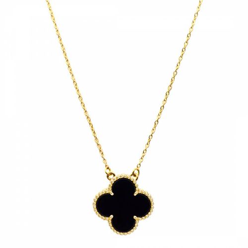 K Gold Black Motif Necklace - Liv Oliver - Modalova