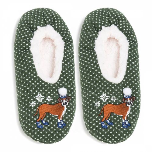 Green Dog Slipper Sock - Wild Feet - Modalova