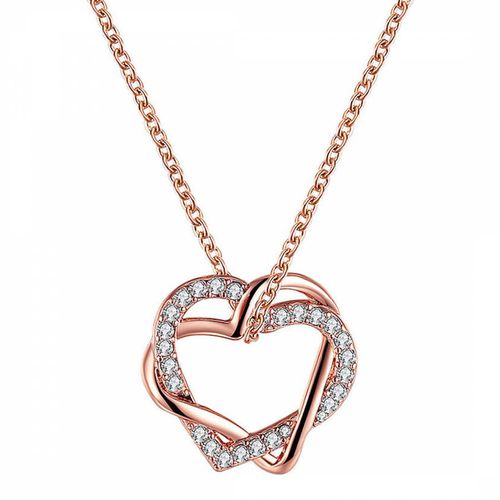 Swarovski Rose Heart-Shaped Necklace - Ma Petite Amie - Modalova