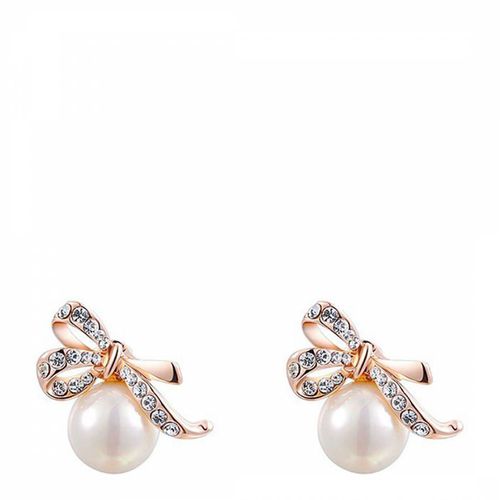 Rose Gold Plated Pearl Earrings - Ma Petite Amie - Modalova
