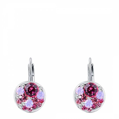 Platinum Plated Ruby Clip Earrings - Ma Petite Amie - Modalova