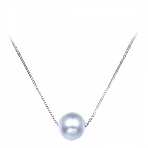 Platinum Plated Pearl Necklace - Ma Petite Amie - Modalova