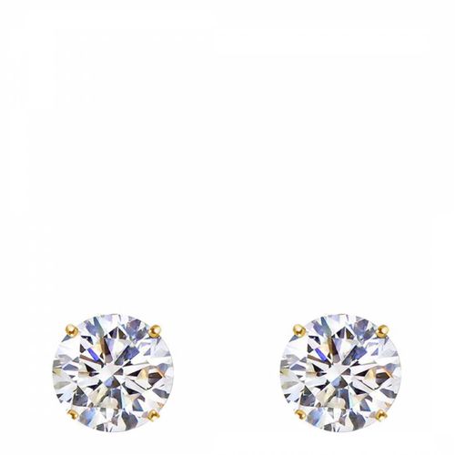 K Gold Plated CZ Stud Earrings - Stephen Oliver - Modalova