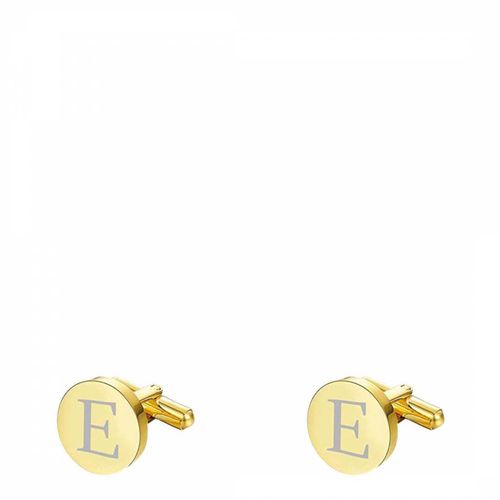 K Plated Initial "E" Cufflinks - Stephen Oliver - Modalova