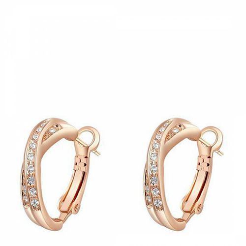 Rose Plated Cross Clip Earrings - Ma Petite Amie - Modalova