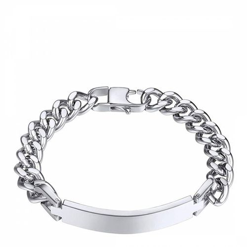 Silver Chain Link Id Bracelet - Stephen Oliver - Modalova