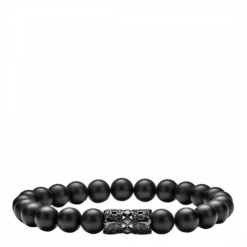 Black Plated Matte Onyx CZ Bracelet - Stephen Oliver - Modalova