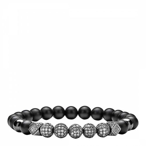 Plated Matte Onyx & Multi CZ Bracelet - Stephen Oliver - Modalova