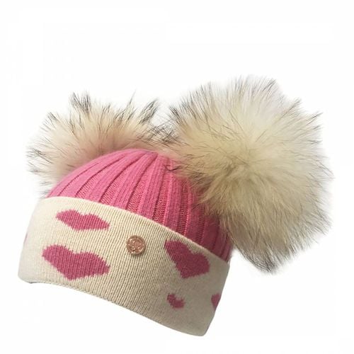 Kids Strawberry and Cream Hearts Beanie - Look Like Cool - Modalova