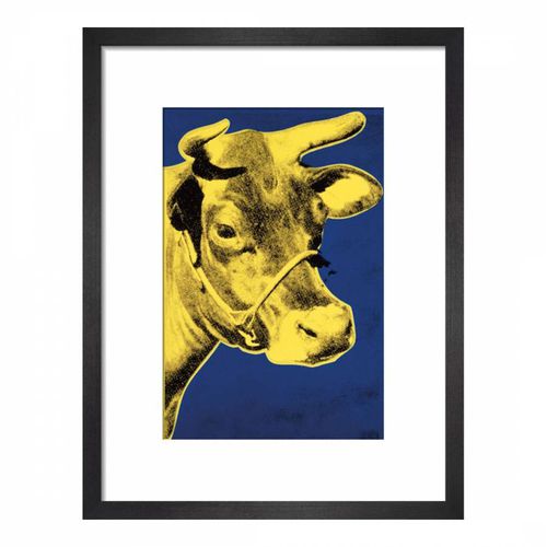 Cow 1971 (blue & yellow) 28x36cm - Andy Warhol - Modalova