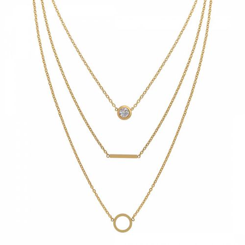 K Gold Multi Shape Layer Necklace - Chloe Collection by Liv Oliver - Modalova