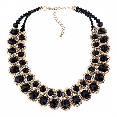 K Gold Plated Statement Crystal Necklace - Chloe Collection by Liv Oliver - Modalova