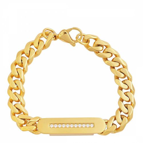 K Gold Plated CZ Id Bracelet - Stephen Oliver - Modalova