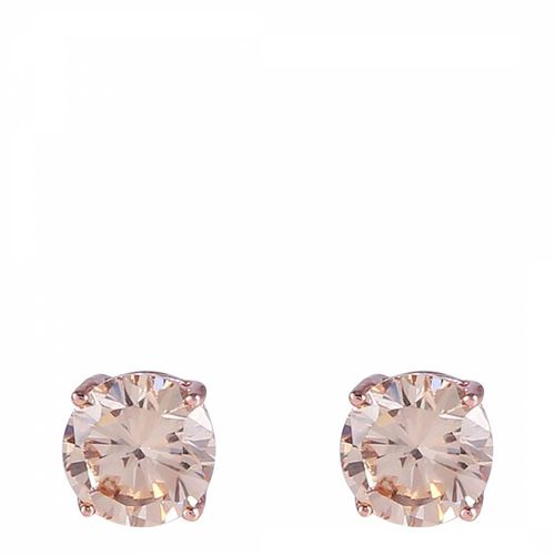 K Rose Plated Champagne CZ Stud Earrings - Chloe Collection by Liv Oliver - Modalova