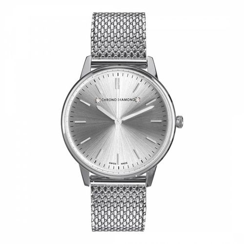 Women's Silver Zelya Watch - Chrono Diamond - Modalova
