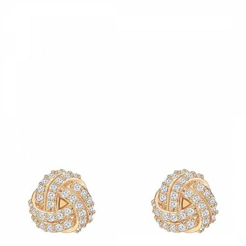 K Gold Plated Knot Stud Earrings - Chloe Collection by Liv Oliver - Modalova
