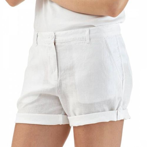 White Mid Length Linen Shorts - Vilebrequin - Modalova