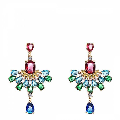 K Gold Plated Chandelier Earrings - Chloe Collection by Liv Oliver - Modalova