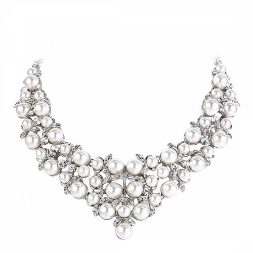 Pearl & Crystal Statement Necklace - Liv Oliver - Modalova