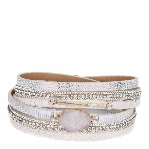 K Plated White Multi Wrap Bracelet - Chloe Collection by Liv Oliver - Modalova