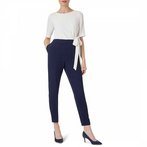 Navy/Cream Julianna Jumpsuit - Hobbs London - Modalova