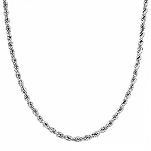 Silver Plated Twist Chain Necklace - Stephen Oliver - Modalova