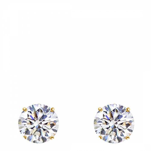 K Gold Plated Cz Stud Earrings - Liv Oliver - Modalova