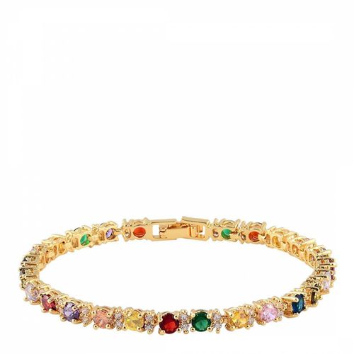 K Gold Plated Color Tennis Bracelet - Liv Oliver - Modalova