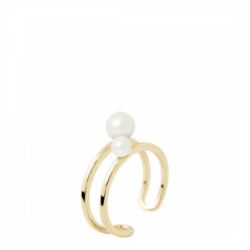 Natural White Pearl Ring - Mitzuko - Modalova