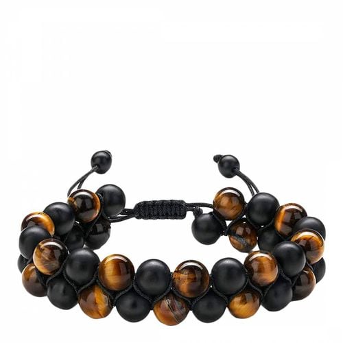 Matte Onyx & Brown Tiger Eye Bracelet - Stephen Oliver - Modalova