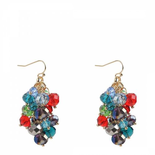 K Plated Multi Color Cluster Earrings - Liv Oliver - Modalova