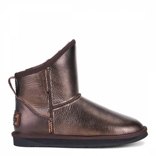Bronze Metallic Short Ankle Boots - Australia Luxe Collective - Modalova