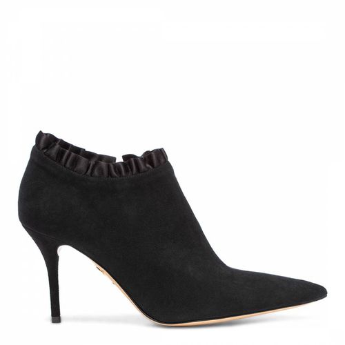 Black Suede Pointed Ankle Boots - Charlotte Olympia - Modalova