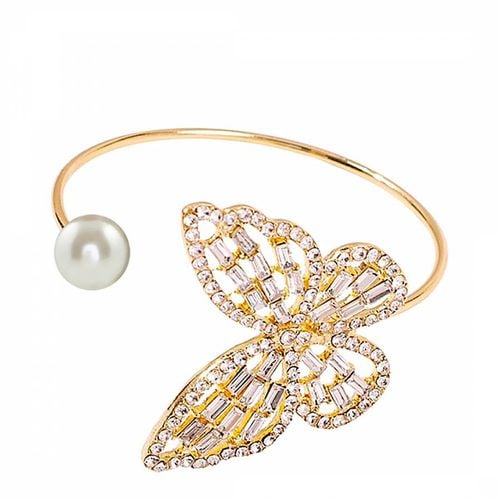 K Plated Butterfly Statement Bangle - Chloe Collection by Liv Oliver - Modalova