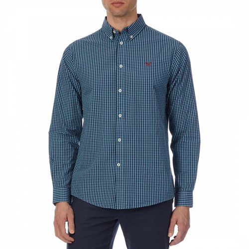 Sea Blue Classic Cotton Gingham Shirt - Crew Clothing - Modalova