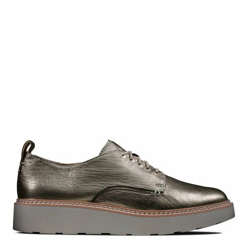 Bronze Metallic Trace Walk Derby Shoes - Clarks - Modalova