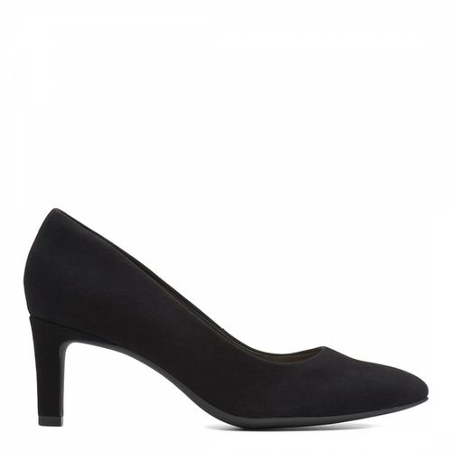 Black Suede Calla Rose Court Shoes - Clarks - Modalova