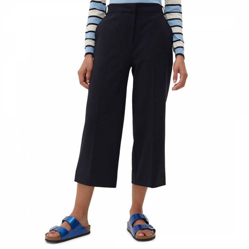 Navy Cropped Wool Blend Trouser - Chinti and Parker - Modalova