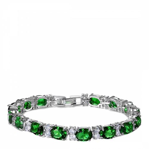 Silver Plated And Zirconia Tennis Bracelet - Chloe Collection by Liv Oliver - Modalova