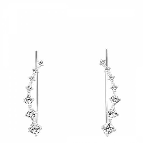 Plated Cubic Zirconia Ear Climber Cuff Earrings - Chloe Collection by Liv Oliver - Modalova