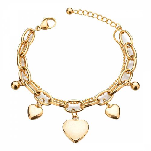 K Plated Heart Charm Bracelet - Chloe Collection by Liv Oliver - Modalova