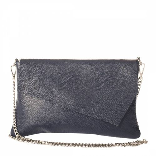 Blue Leather Clutch Bag - Massimo Castelli - Modalova