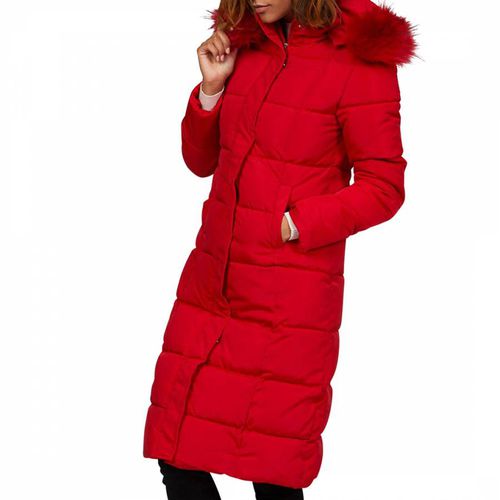 Red Hooded Quilted Jacket - Comptoir du Manteau - Modalova