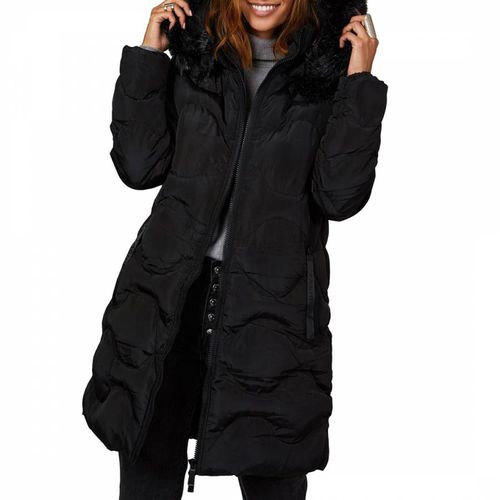 Black Hooded Quilted Jacket - Comptoir du Manteau - Modalova