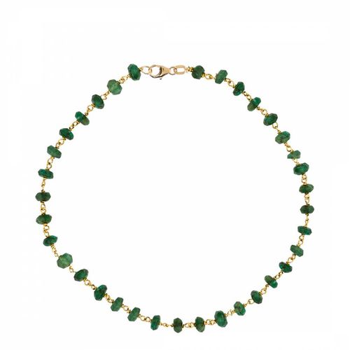 K Gold Plated Emerald Bracelet - Liv Oliver - Modalova